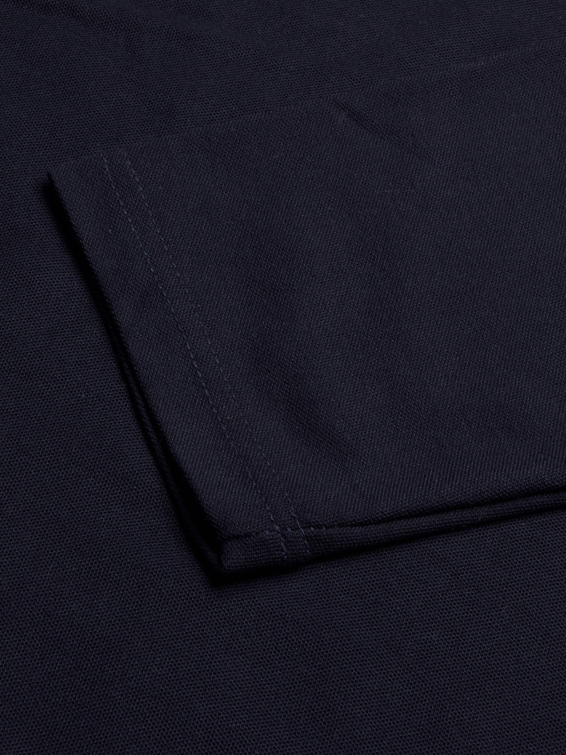 Louis Vicaci P.Q Long Sleeve Henley Shirt For Men-Mid Navy with Yellow-BR13203