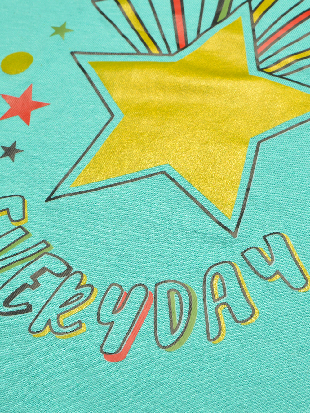 Louis Vicaci Single Jersey Tee Shirt For Kids-Cyan-BR13421