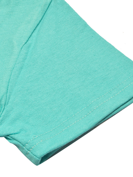Louis Vicaci Single Jersey Tee Shirt For Kids-Cyan-BR13421