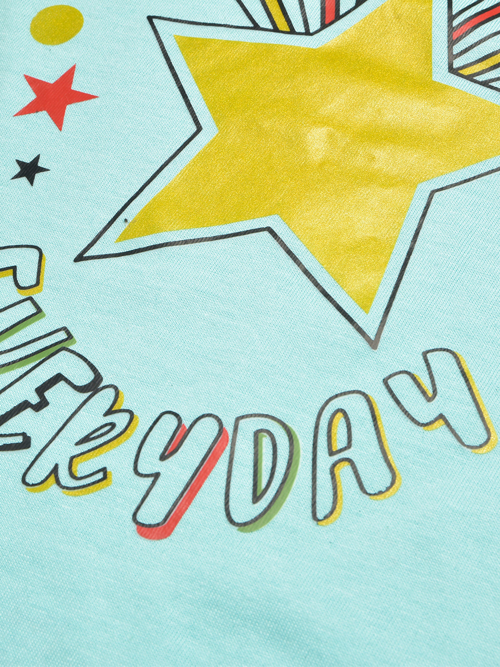 Louis Vicaci Single Jersey Tee Shirt For Kids-Light Cyan-BR13422