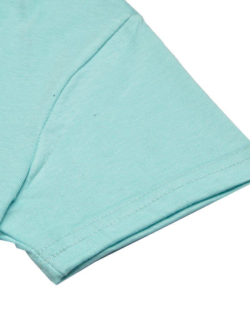 Louis Vicaci Single Jersey Tee Shirt For Kids-Light Cyan-BR13422