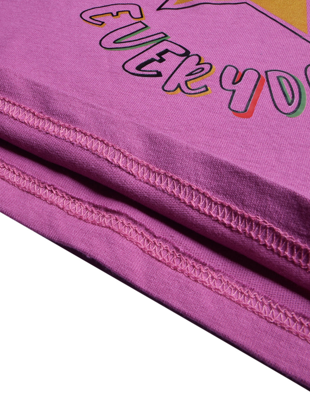 Louis Vicaci Single Jersey Tee Shirt For Kids-Magenta-BR13082