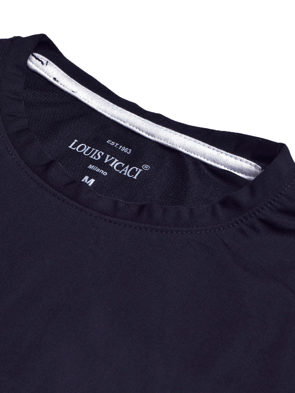 Louis Vicaci Summer Lycra T Shirt For Men-Light Navy-BR13561