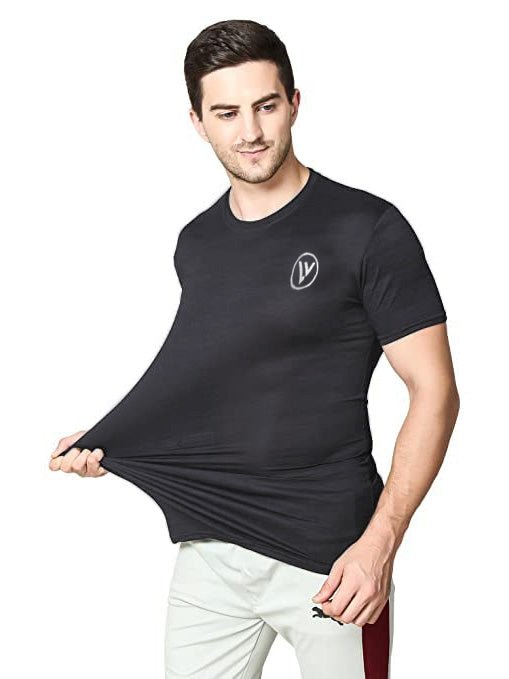 Louis Vicaci Summer T Shirt For Men-Dark Grey-BR13200