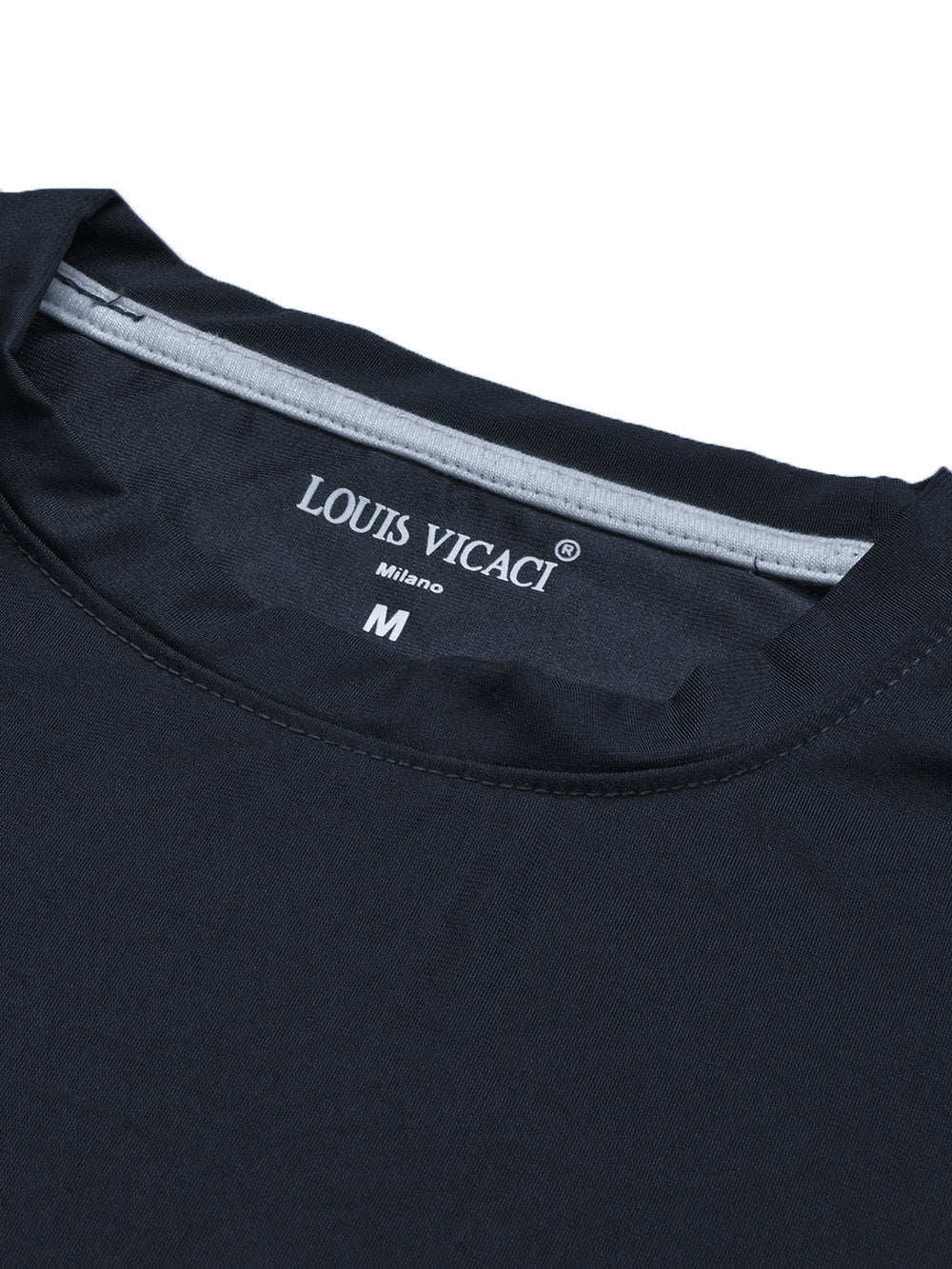 Louis Vicaci 4 Side Lycra Summer T Shirt For Men-Dark Navy-BR13240