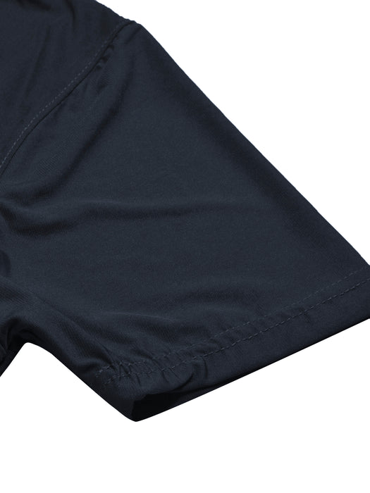 Louis Vicaci 4 Side Lycra Summer T Shirt For Men-Dark Navy-BR13240