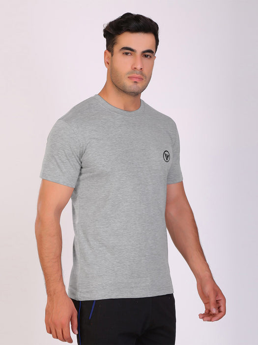 Louis Vicaci Summer T Shirt For Men-Grey Melange-BR13915