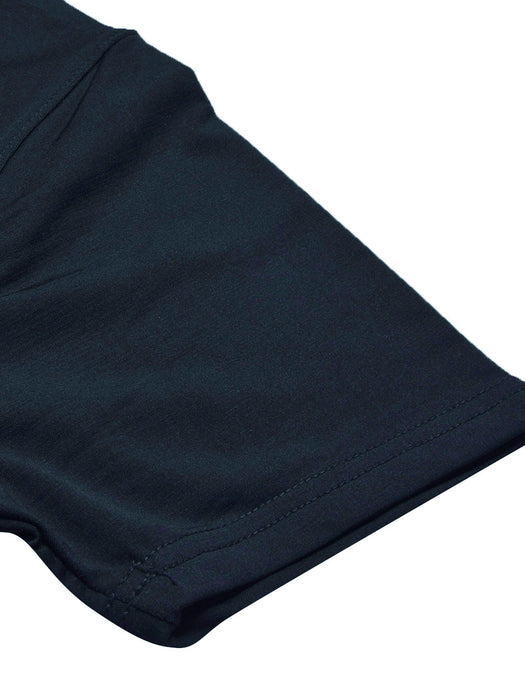 Louis Vicaci 4 Side Lycra Summer T Shirt For Men-Prussian Blue-BR13283