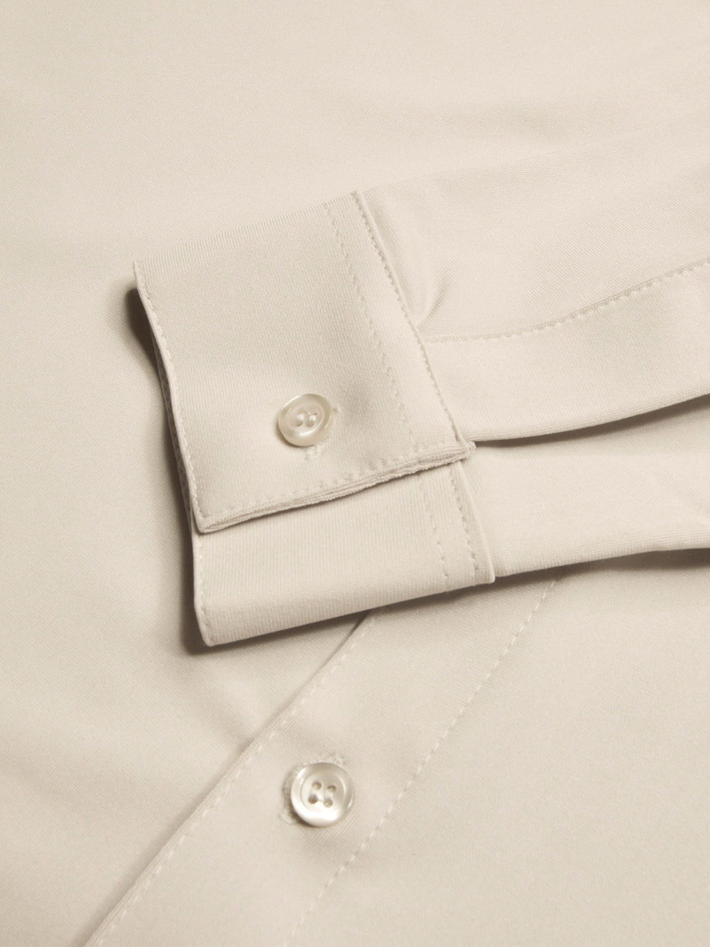 Louis Vicaci Super Stretchy Slim Fit Long Sleeve Summer Formal Casual Shirt For Men-Beige-BR13412