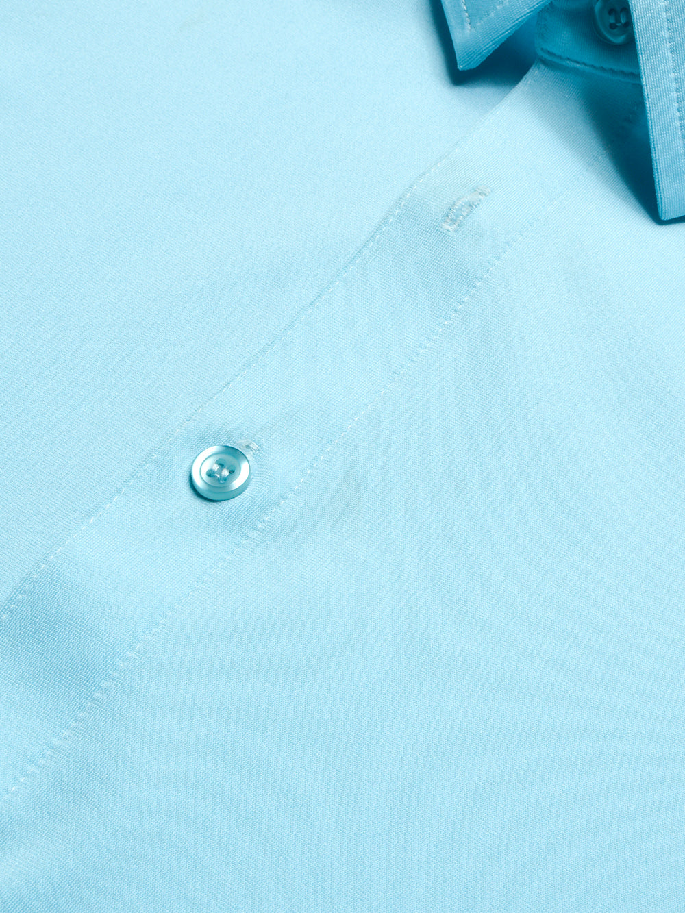 Louis Vicaci Super Stretchy Slim Fit Long Sleeve Summer Formal Casual Shirt For Men-Light Sky-BR13324