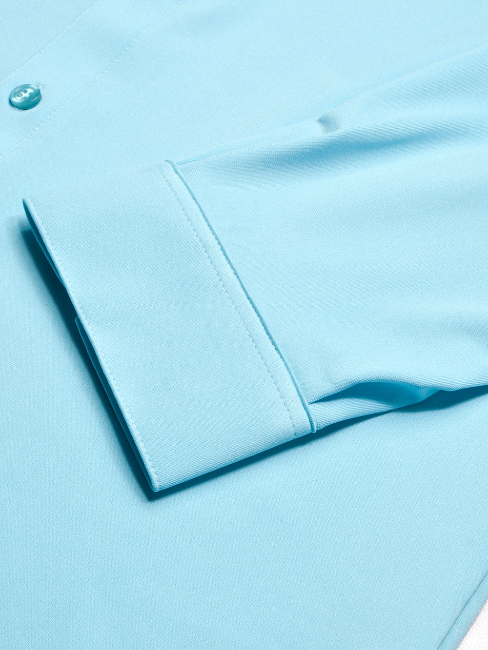 Louis Vicaci Super Stretchy Slim Fit Long Sleeve Summer Formal Casual Shirt For Men-Light Sky-BR13324