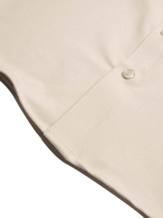 Louis Vicaci Super Stretchy Slim Fit Long Sleeve Summer Formal Casual Shirt For Men-Skin-BR13389
