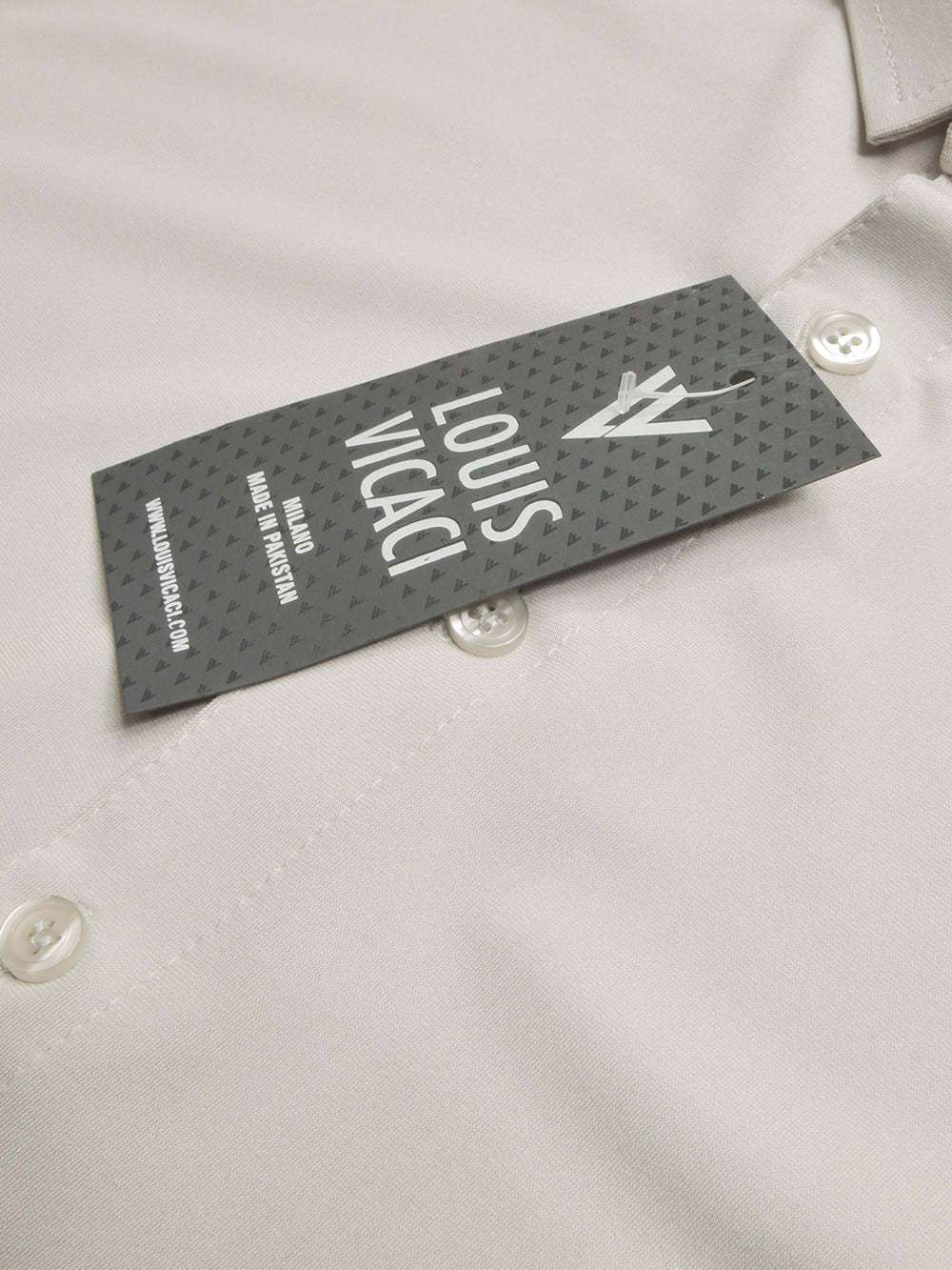 Louis Vicaci Super Stretchy Slim Fit Long Sleeve Summer Formal Casual Shirt For Men-Wheat-BR13346