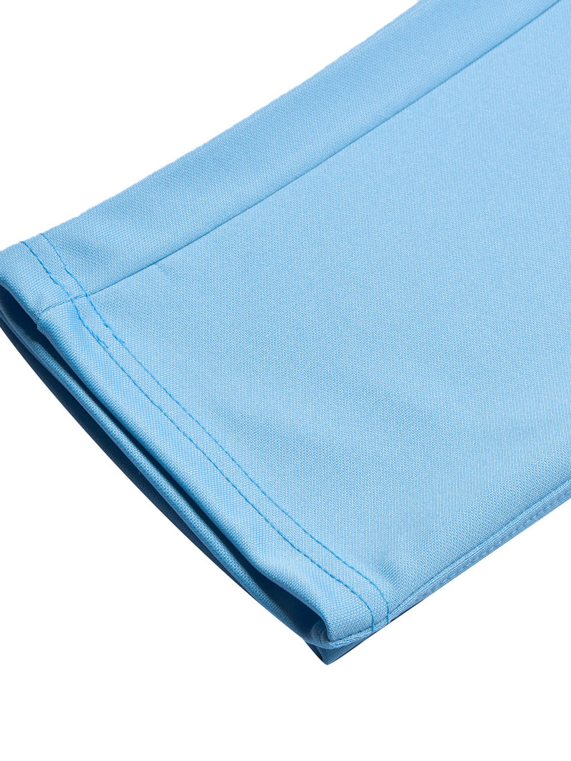 Louis Vicaci Interlock Stretchy Slim Fit Pent For Men-Sky Blue-BR13257