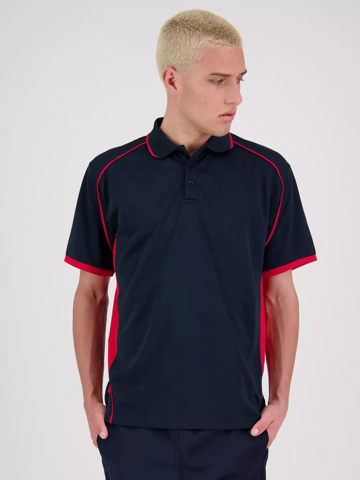 MPP Cloke Active Wear Polo Shirt For Men-Navy & Red-BR13599