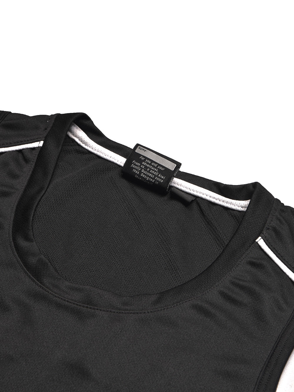 MPS Cloke Sleeveless Active Wear T Shirt For Men-Black & White-BR13596