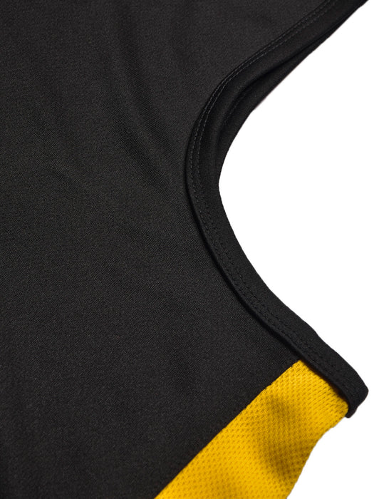 MPS Cloke Sleeveless Active Wear T Shirt For Men-Black & Yellow-BR13595