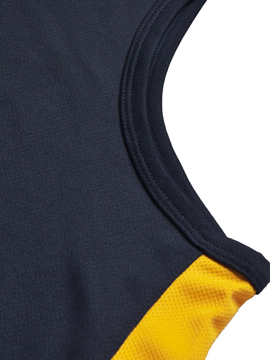MPS Cloke Sleeveless Active Wear T Shirt For Men-Navy & Yellow-BR13597