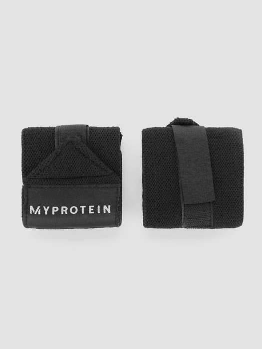 MYPROTEIN Weight Lifting Wrist Band Pair-Black-LV542