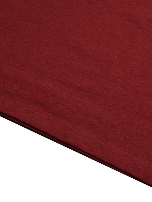 Magestic V Neck Half Sleeve Tee Shirt For Men-Red Melange-BR13360