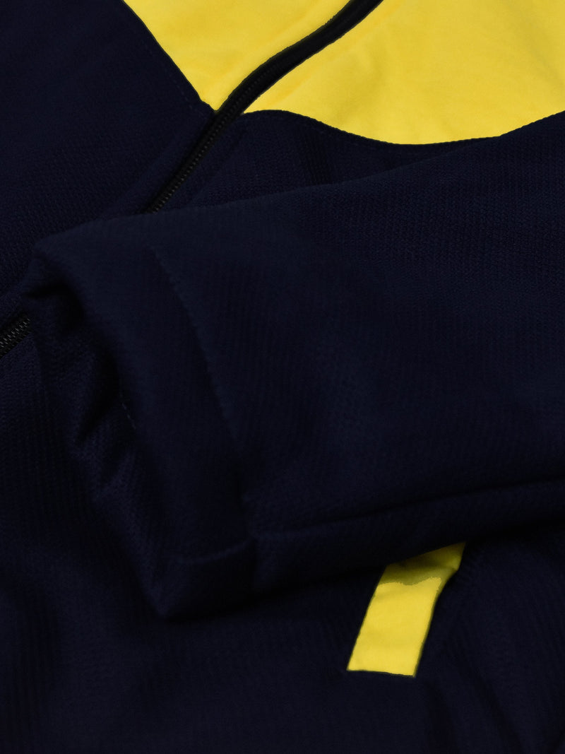 Mango Stylish Inner Fur Zipper Hoodie For Kids-Dark Navy With Yellow-BR952