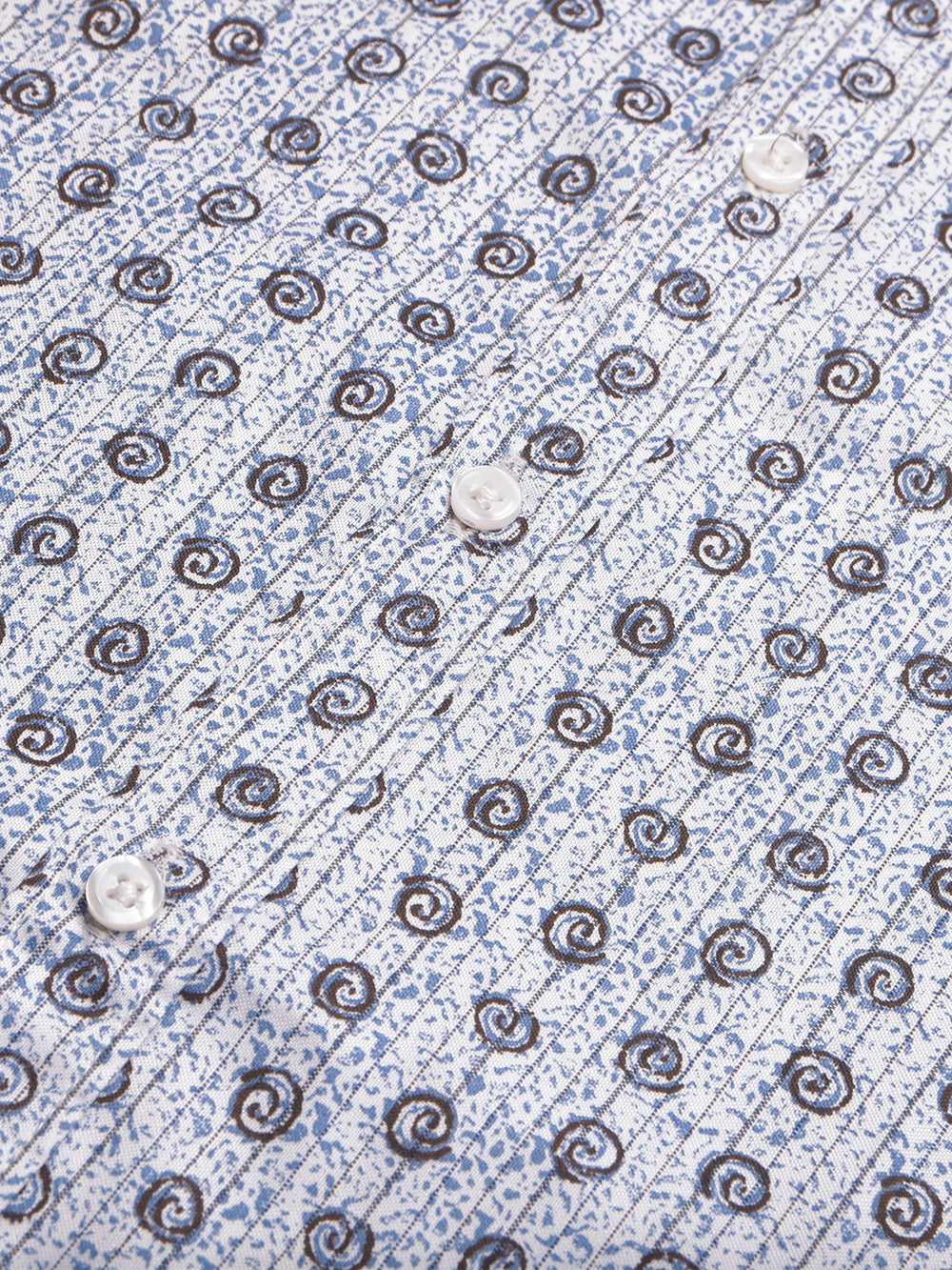 Massimo Dutti Premium Casual Shirt For Men-White with Allover Print-BE1376