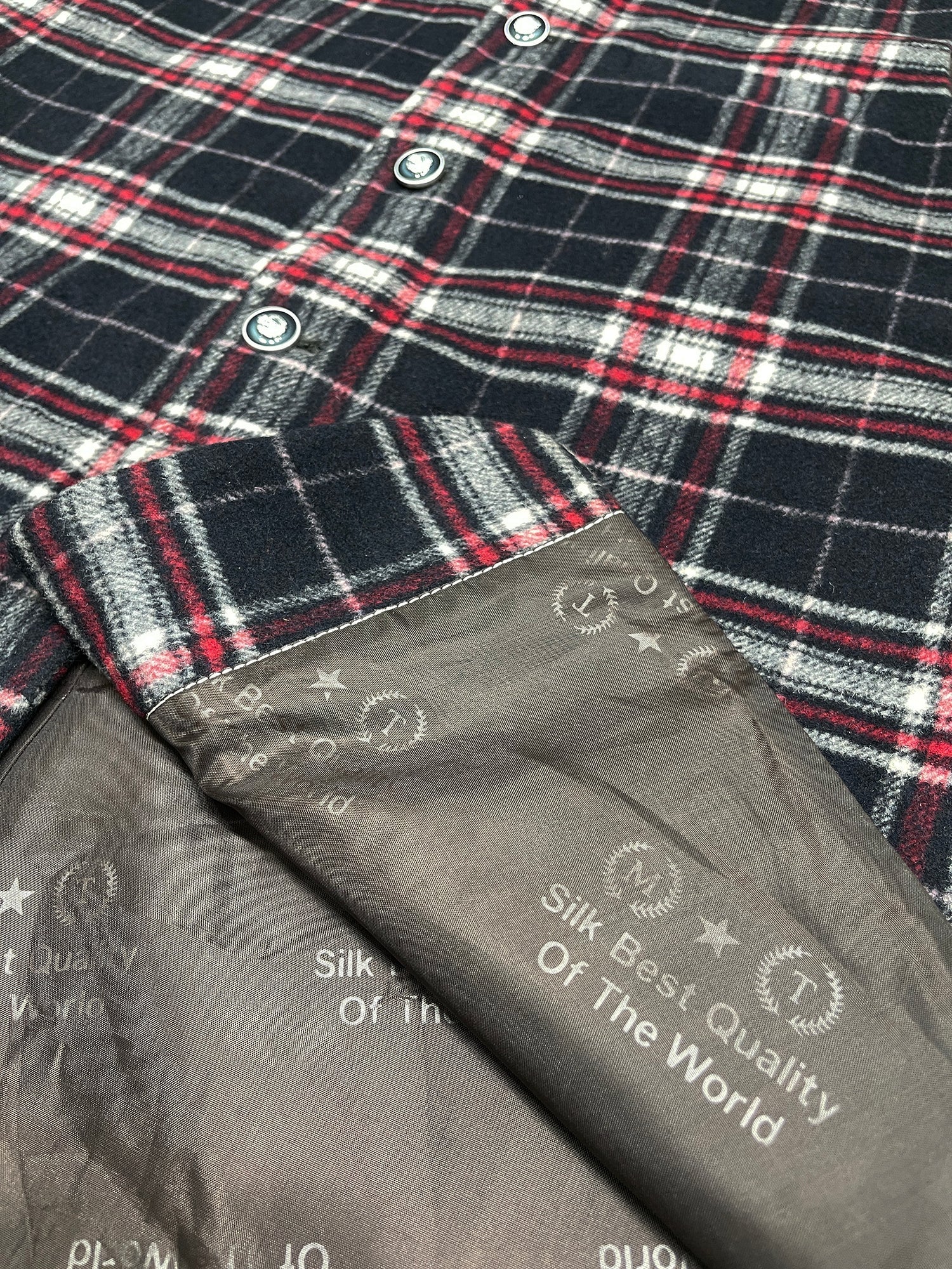 Men’s Premium Checkered Wool Waistcoat Black-WC04