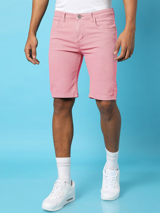 Mexx Jeans Cotton Denim Short For Men-Light Pink-BR13506