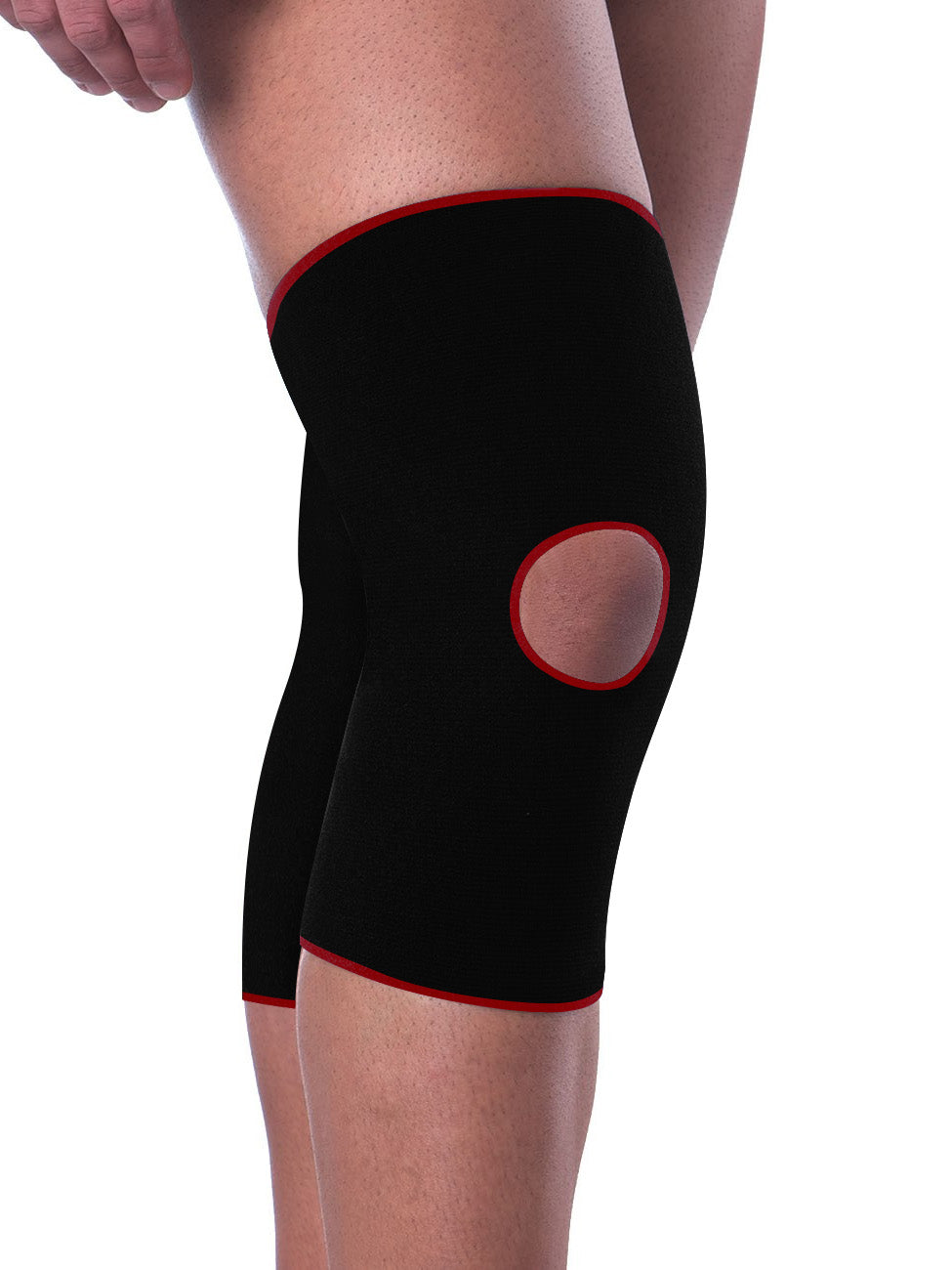 Mikasa Elastic Hole Knee Pads Pair-Black-LV439