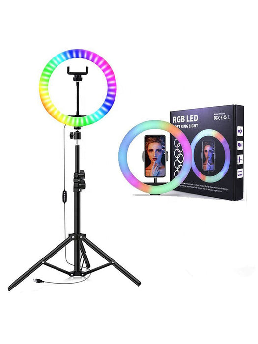 Mj33cm Rgb Led Studio Camera Ring Light Photography With Mobile Holder-BE1906/BR14057