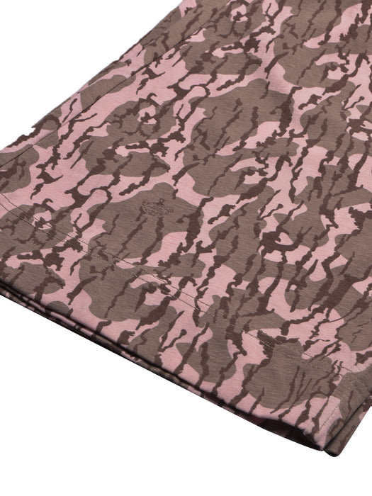 Mossy Oak Summer Plazzo Capri For Women-Pink with Allover Print-BR13735