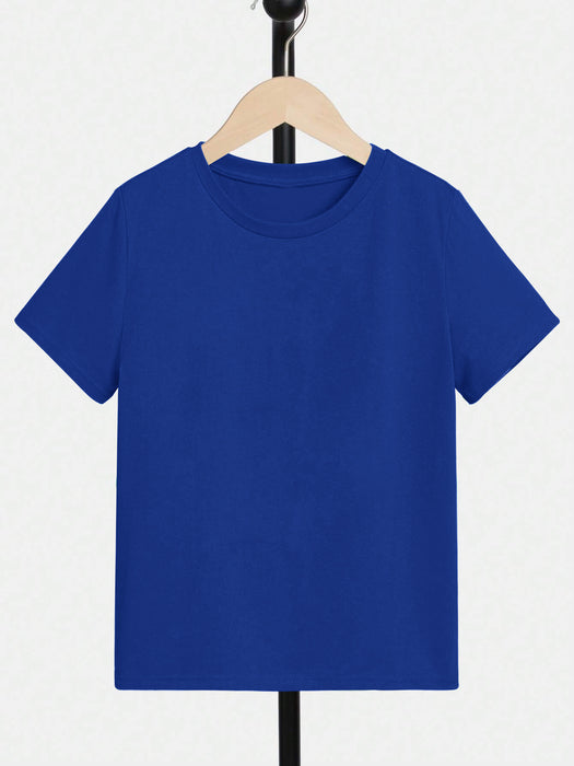 NFL Crew Neck Single Jersey Tee Shirt For Kids-Blue-BR13497