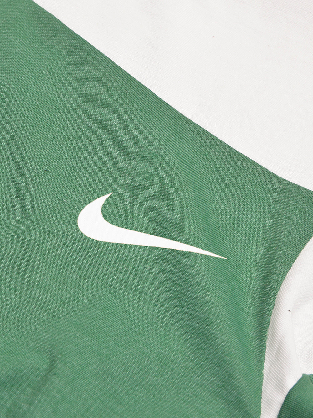 NK Crew Neck Long Sleeve T Shirt For Men-White with Green Melange-BR13462