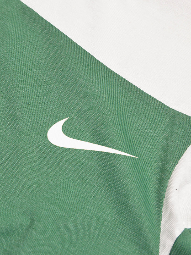 NK Crew Neck Long Sleeve T Shirt For Men-White with Green Melange-BR13462
