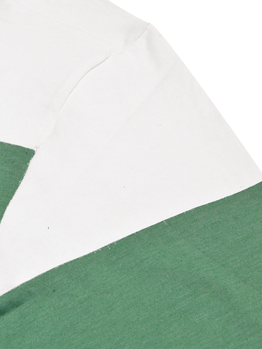 NK Crew Neck Long Sleeve T Shirt For Men-White with Green Melange-BR13462