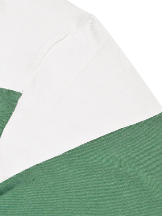 NK Crew Neck Long Sleeve T Shirt For Men-White with Green Melange-BR13462