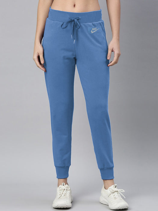 NK Fleece Slim Fit Trouser For Women-Blue-BR14323