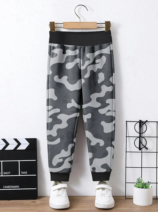 NK Fleece Sweatpants For Kids-Camouflage Print-BE2228