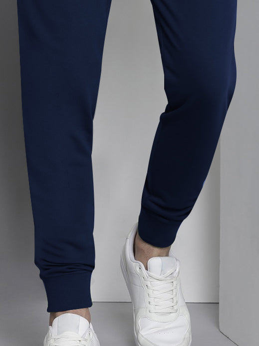 NK Terry Fleece Jogger Sweatpant For Men-Dark Blue-BR14557