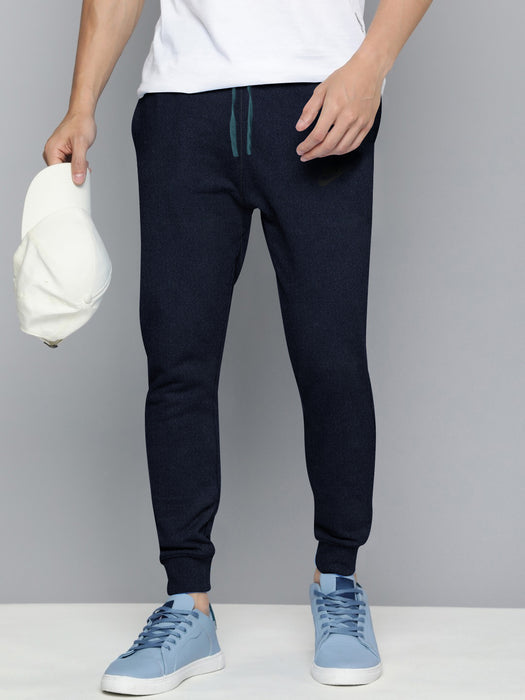 NK Terry Fleece Jogger Sweatpant For Men-Navy Self Texture-BR14572