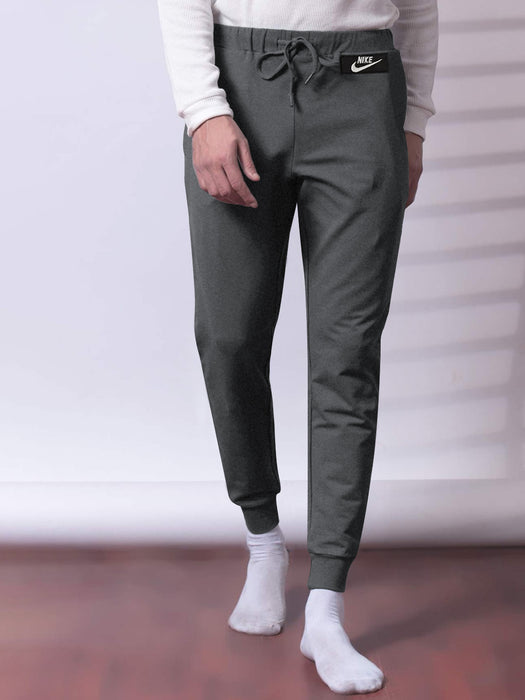 NK Terry Fleece Slim Fit Sweatpant for Men-Charcoal Melange-BR14687