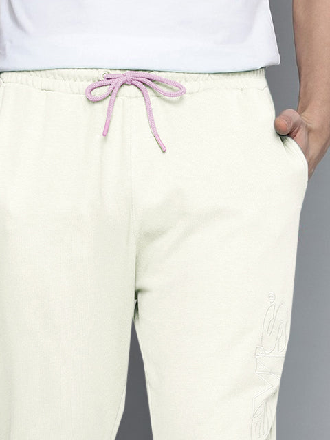 NXT Fleece Jogger Sweatpant For Men-Cream-BR14547