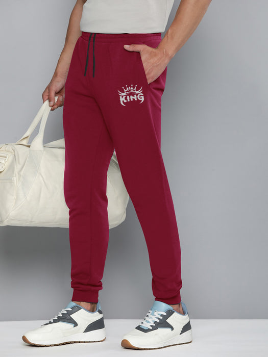 NXT Fleece Jogger Sweatpant For Men-Dark Red-BR14599