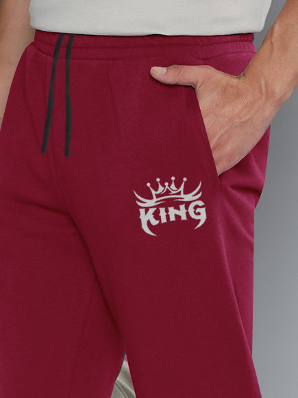 NXT Fleece Jogger Sweatpant For Men-Dark Red-BR14599