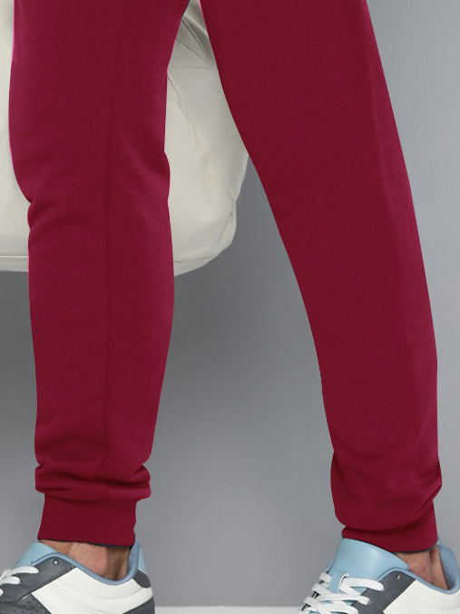 NXT Fleece Jogger Sweatpant For Men-Dark Red-BR14599