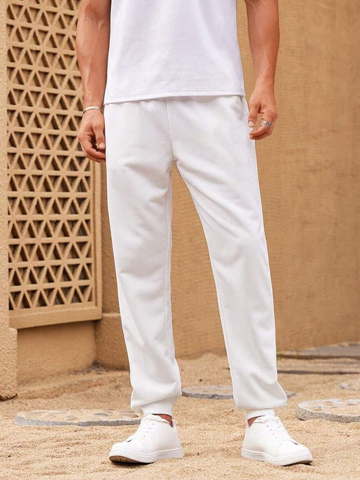 NXT Fleece Jogger Sweatpant For Men-White-BR14542