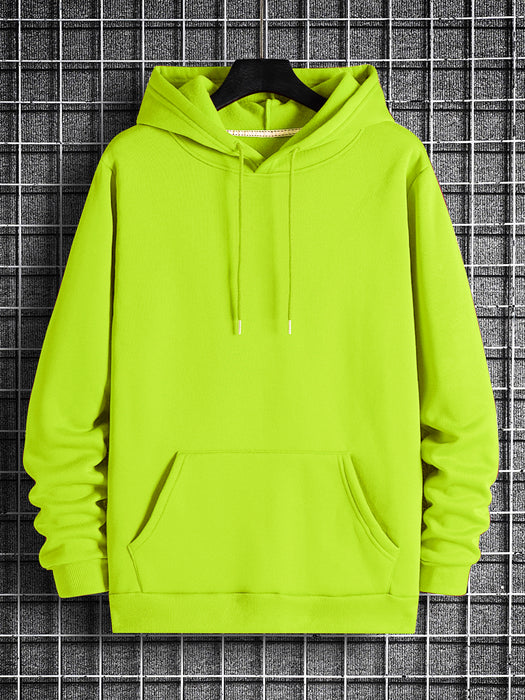 NXT Fleece Pullover Hoodie For Men-Fluorescent Green-BR14363