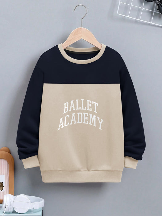 NXT Fleece Sweatshirt For Kids-Navy & Skin Panels-BR14718