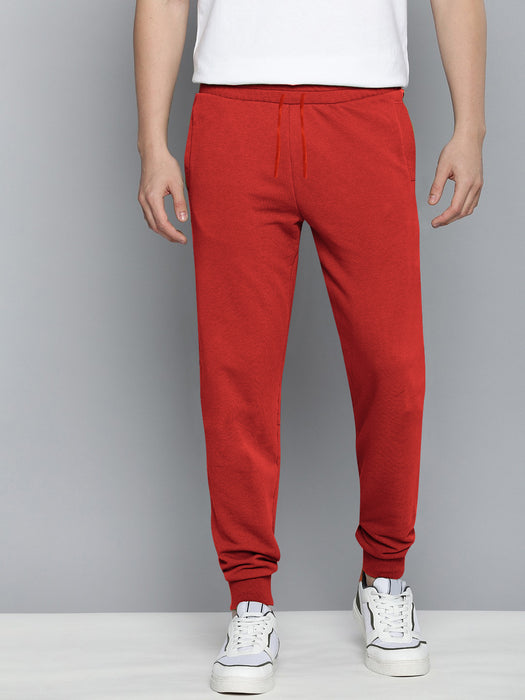 NXT Slim Fit Terry Fleece Jogger Trouser For Men-Blaze Orange-BR14692