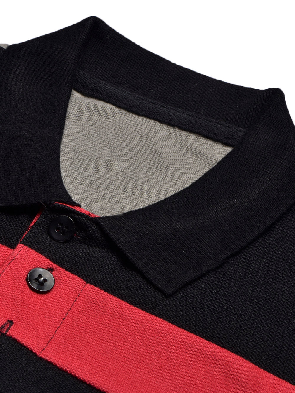 NXT Summer Polo Shirt For Men-Black with Pink & White-BR13045